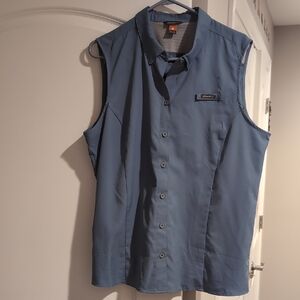 Columbia Sleeveless Button-Up in Slate Blue